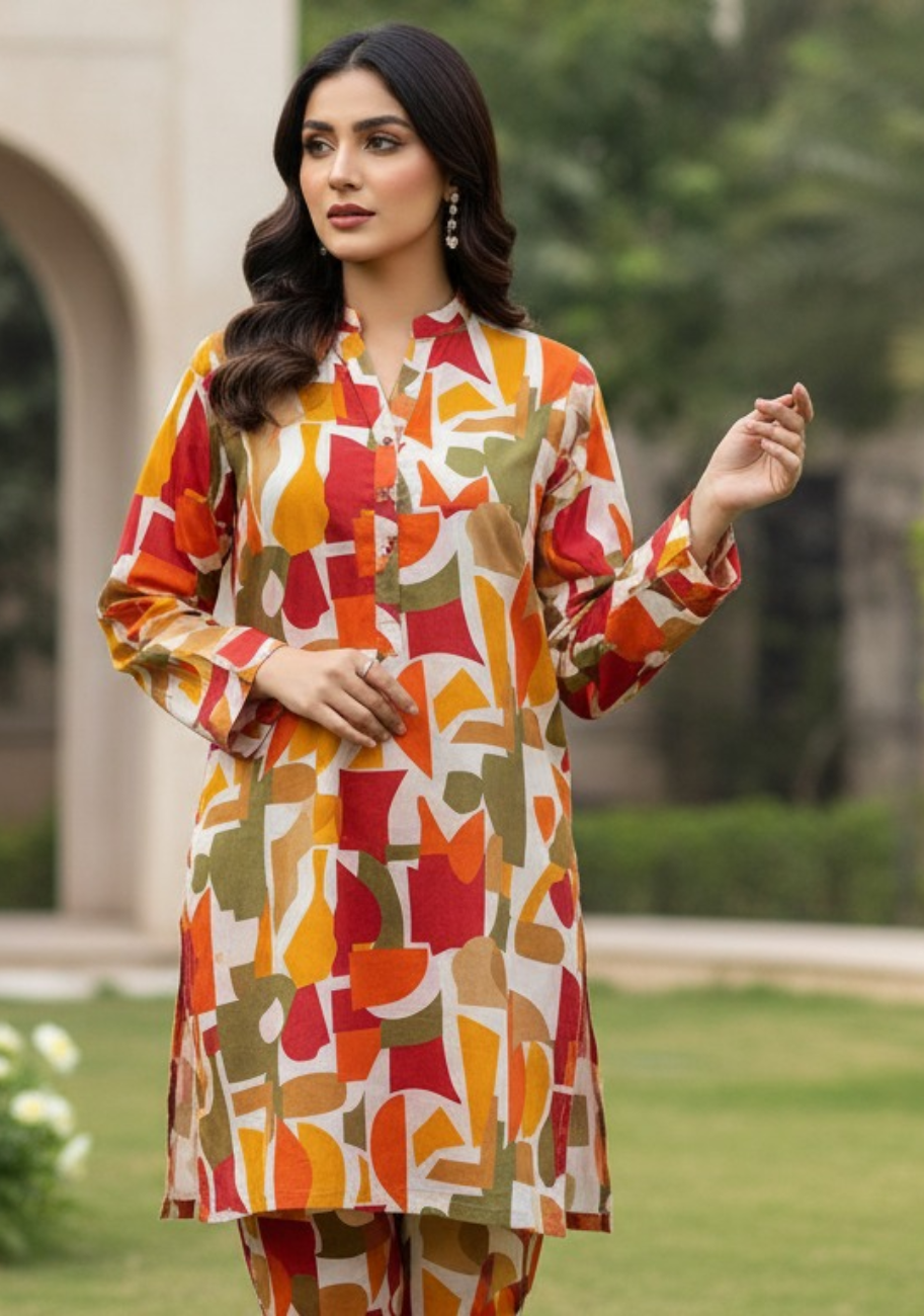 Sabeen Banadora Allover Printed 2pc V3-D5