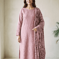 HZ Embroidered Velvet Shawl 3PC Suit Vol.2 D5