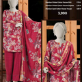 MTJ Luxury Printed Khaddar Viscos 3pc D09