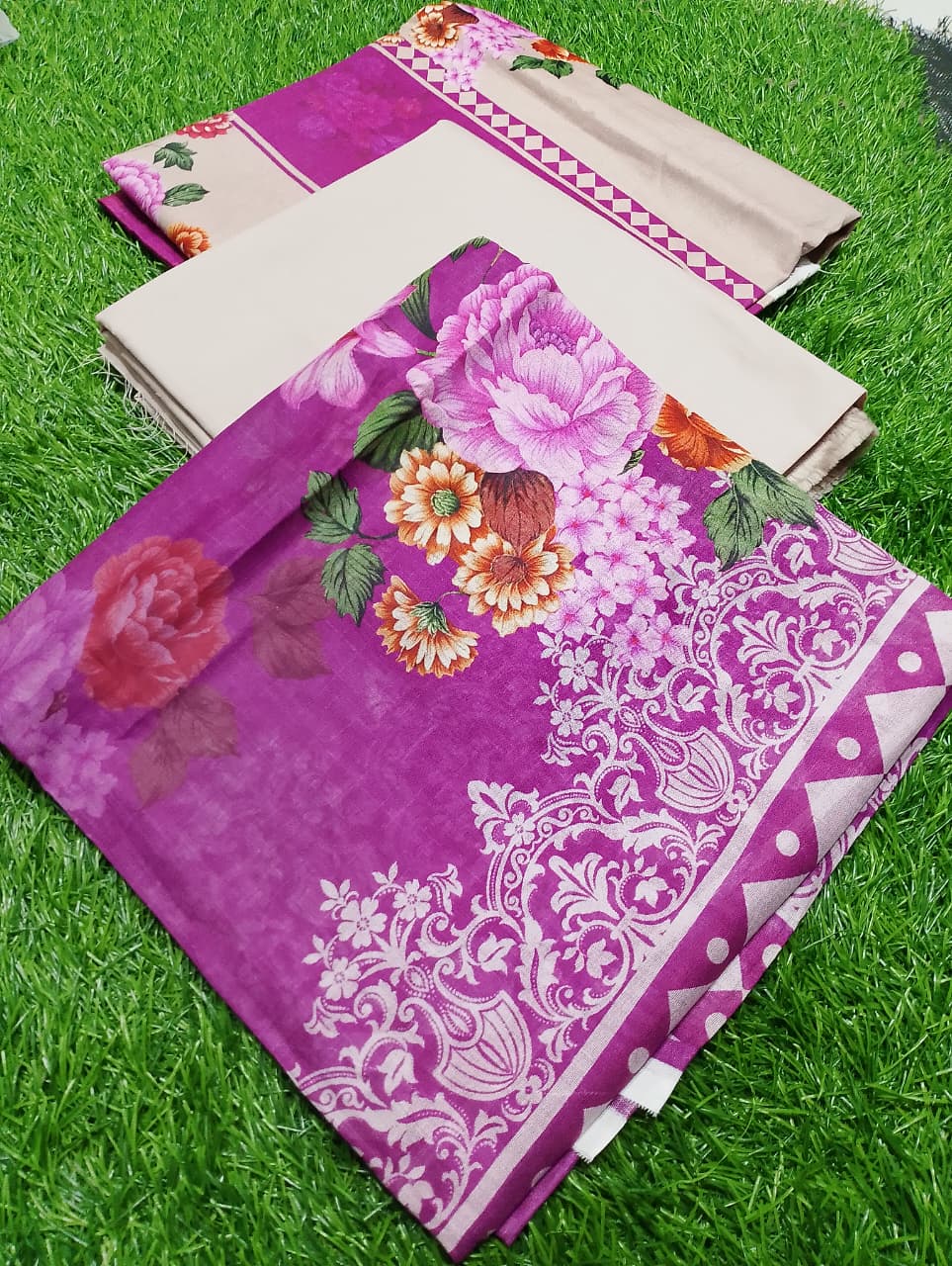 Agha Noor Women's Printed Lawn 3pc Suit Vol-2 D7