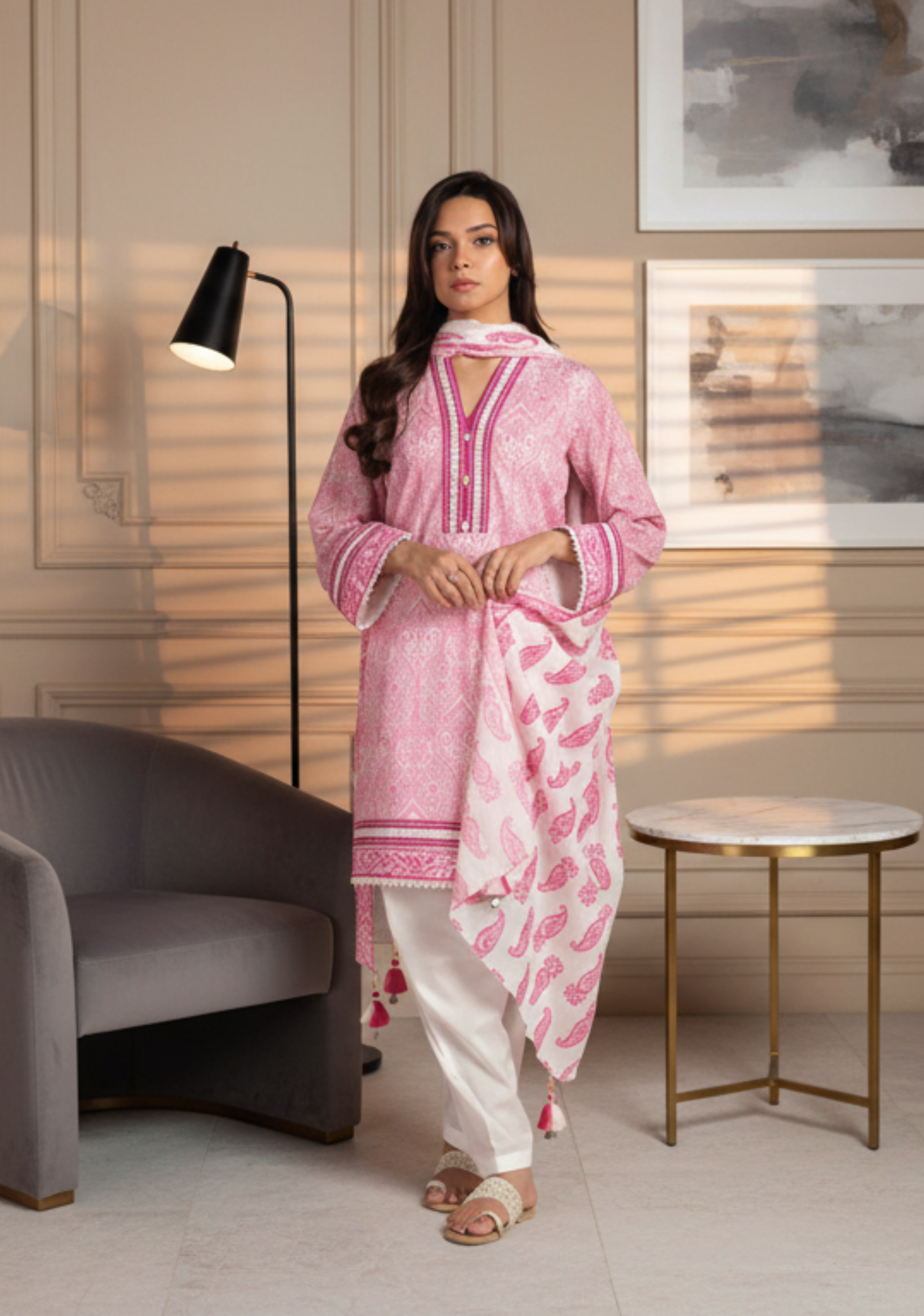 Alkaram Printed Luxury Lawn 3pc D02