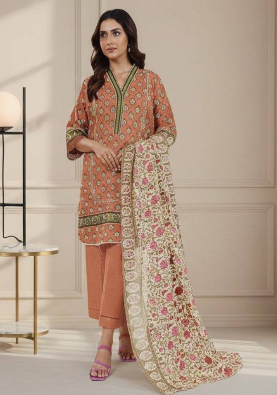 Alkaram Luxury Lawn 3Pc Suit Vol-1 D2