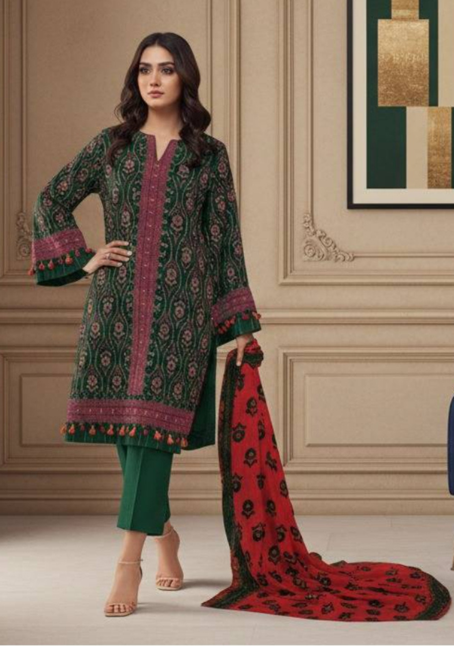 Alkaram Luxury Lawn 3Pc Suit Vol-2 D4