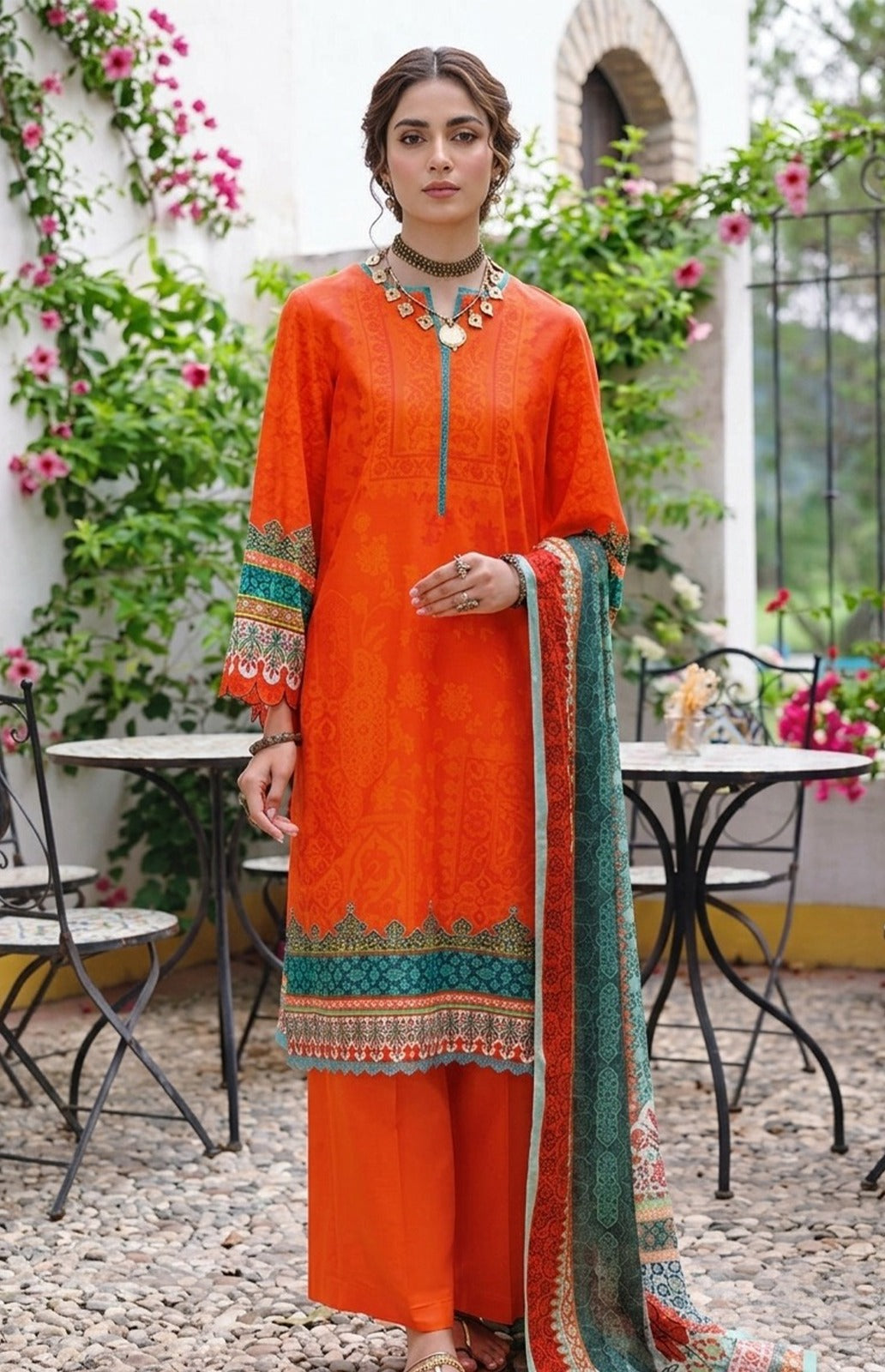 Almirah by J. Premium Digital Printed Lawn 3pc D10