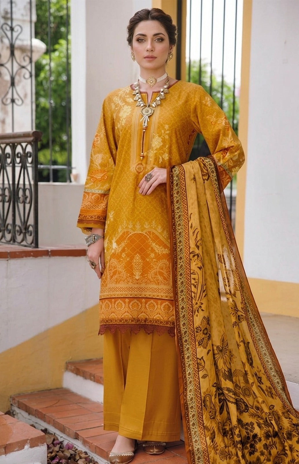 Almirah by J. Premium Digital Printed Lawn 3pc D2