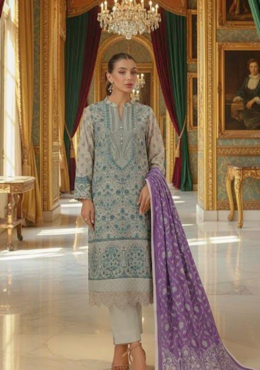 Asim Jofa Premium Printed Lawn 3pc Vol-3-D5