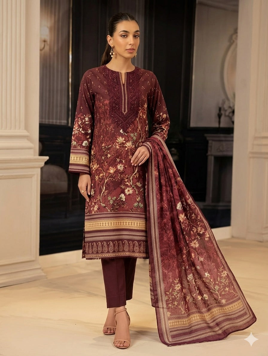 Asim Jofa Premium Printed Lawn 3pc Vol-5-D5