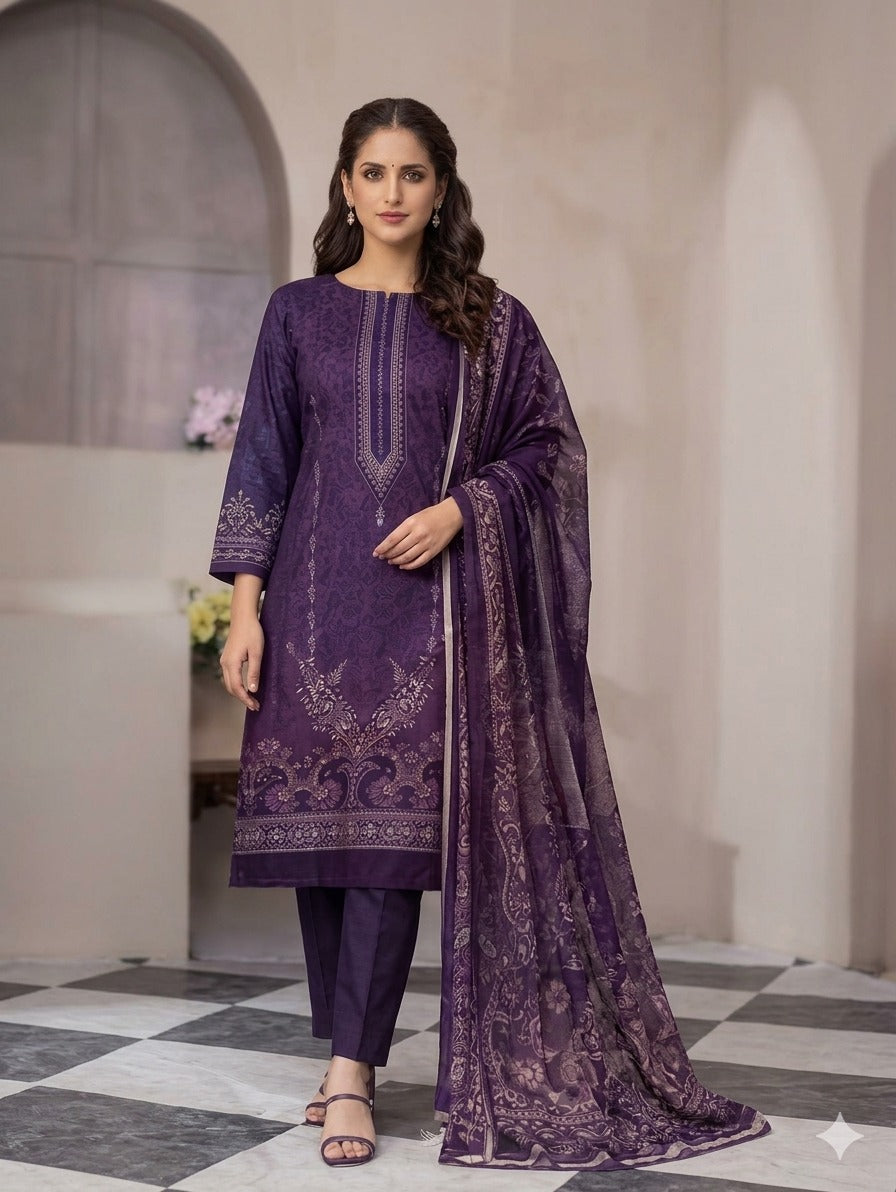 Asim Jofa Premium Printed Lawn 3pc Vol-5-D8