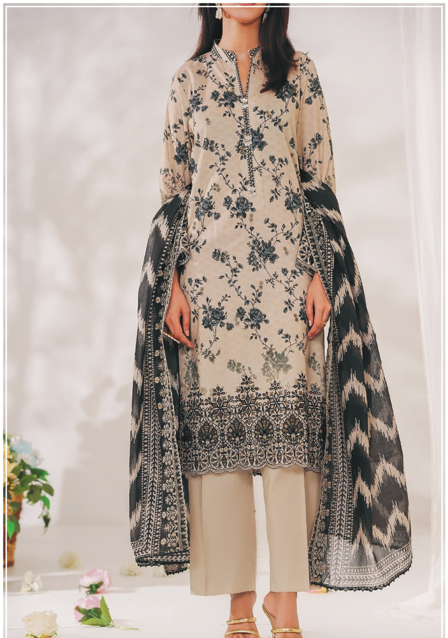 VS-Zynah Chikakari Embroidered 3pc D5