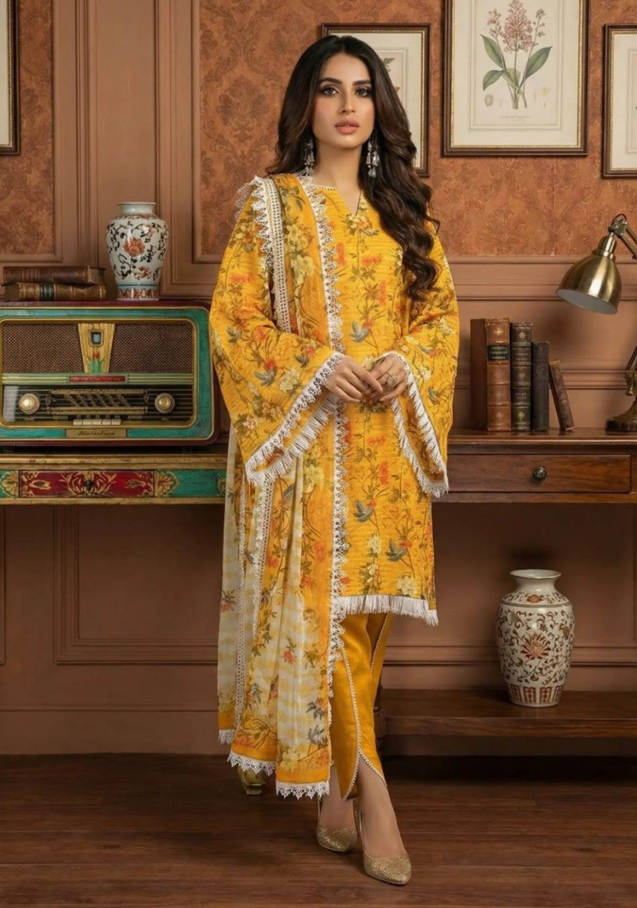 Mizaj By Bin Inam Printed Lawn 3pc Vol.1 D2