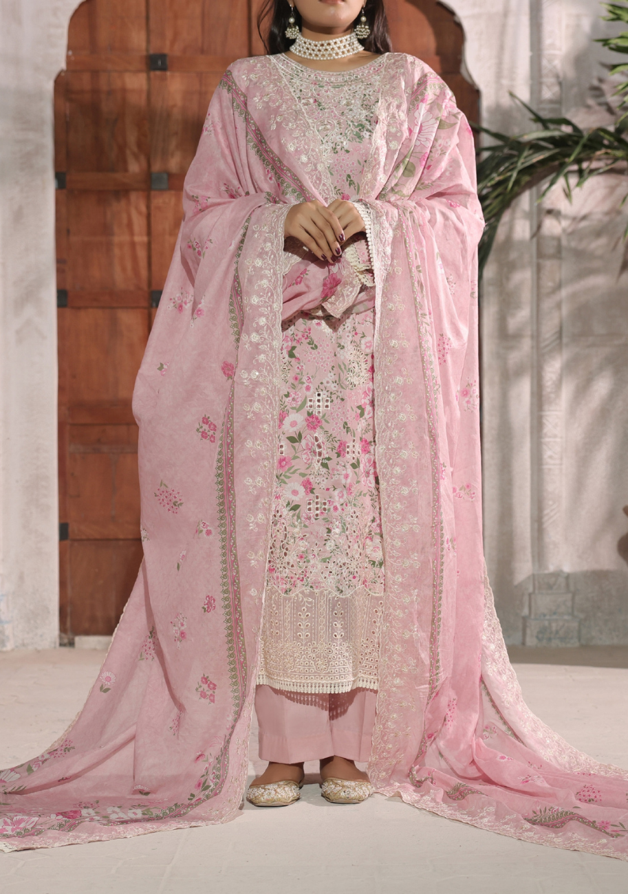 VS-Zynah Premium Chikankari Embroidered 3pc Vol.13 D1