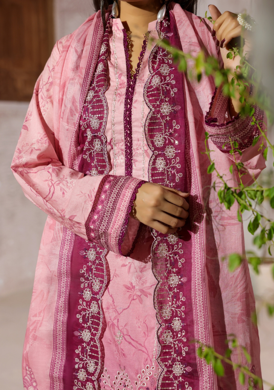 VS-Zynah Premium Chikankari Embroidered 3pc Vol.13 D3