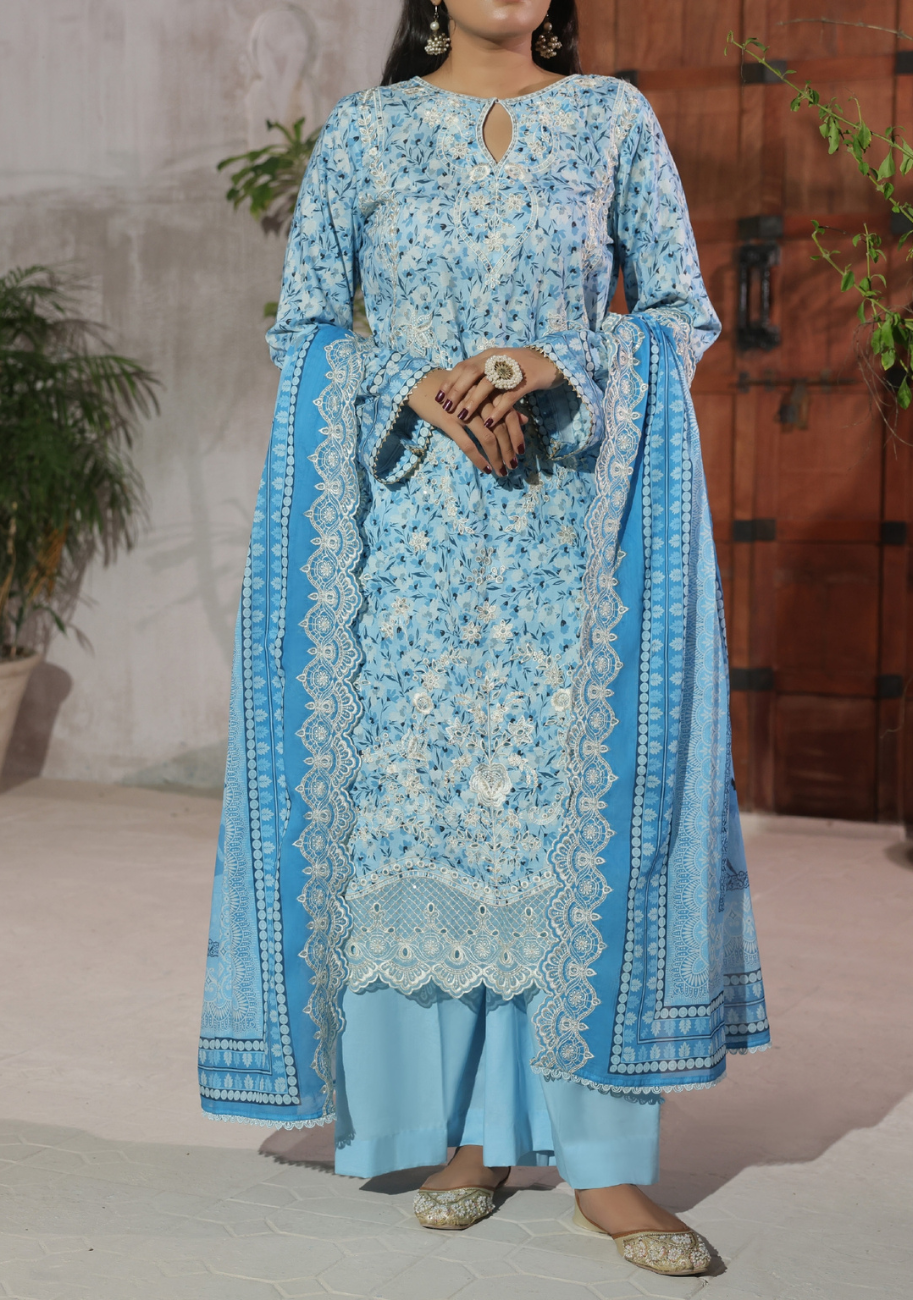VS-Zynah Premium Chikankari Embroidered 3pc Vol.13 D4