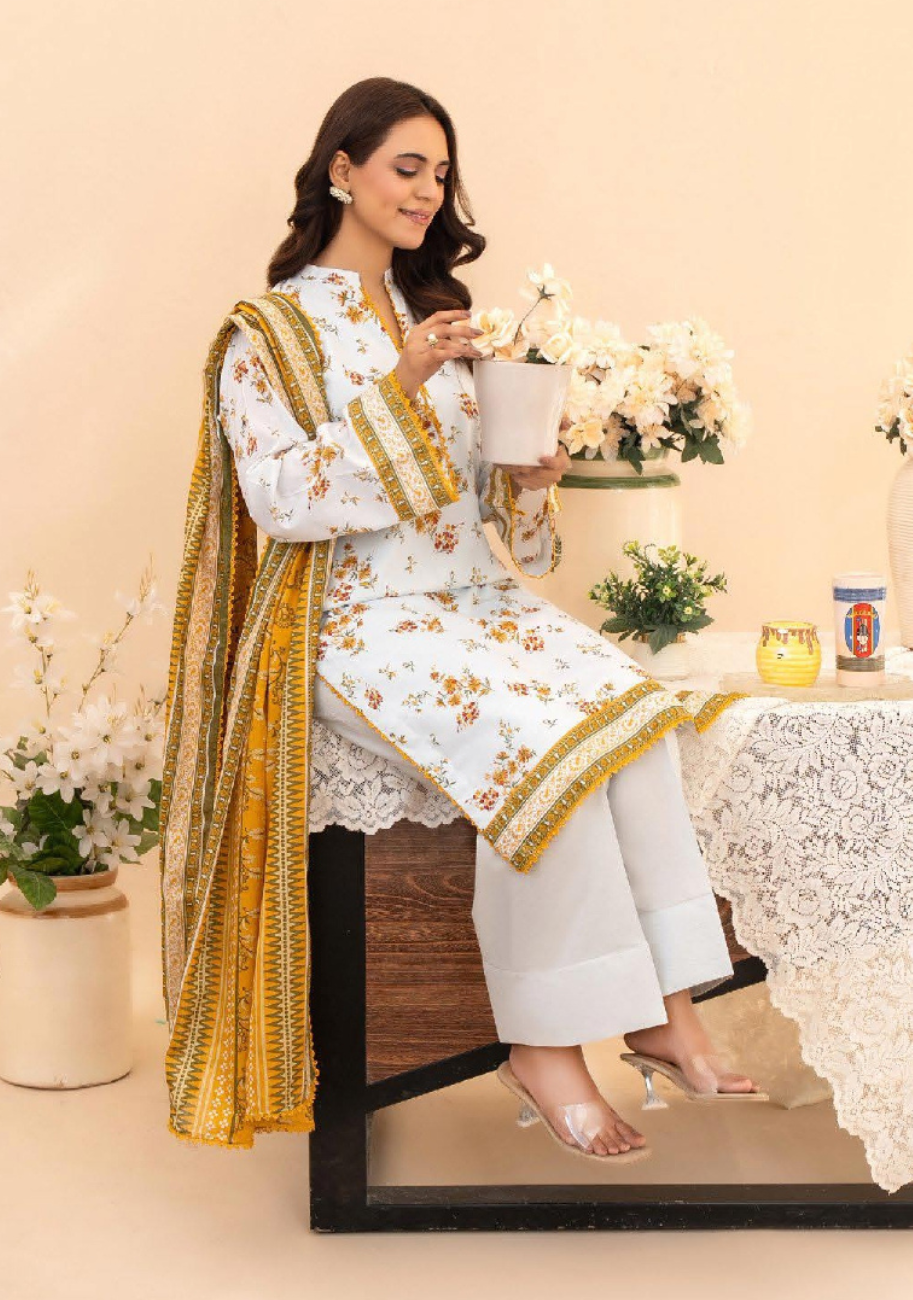 Zesh Women's Printed Lawn 3pc Suit Vol-1 D10