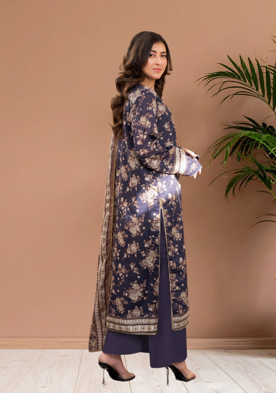 Zesh Women's Printed Lawn 3pc Suit Vol-1 D4