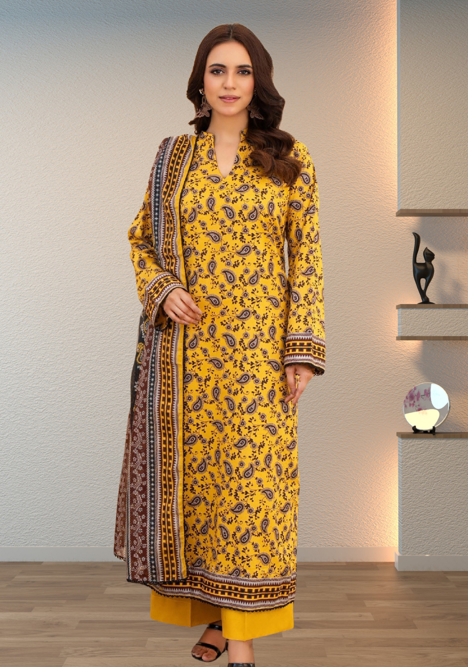 Zesh Women's Printed Lawn 3pc Suit Vol-1 D8