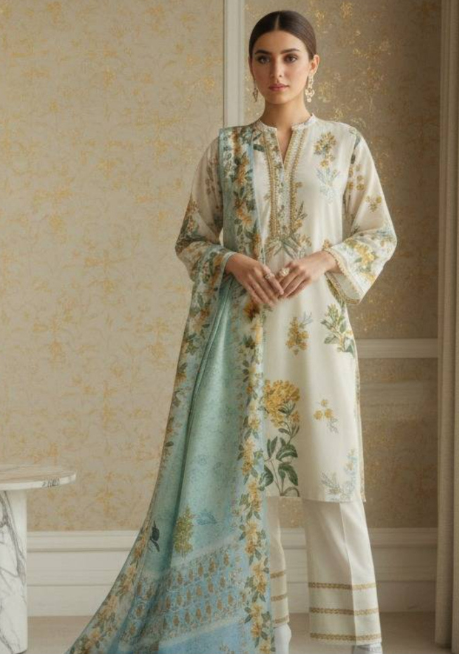MTJ Luxury Printed Lawn 3pc Summer Suit Vol-3 D2