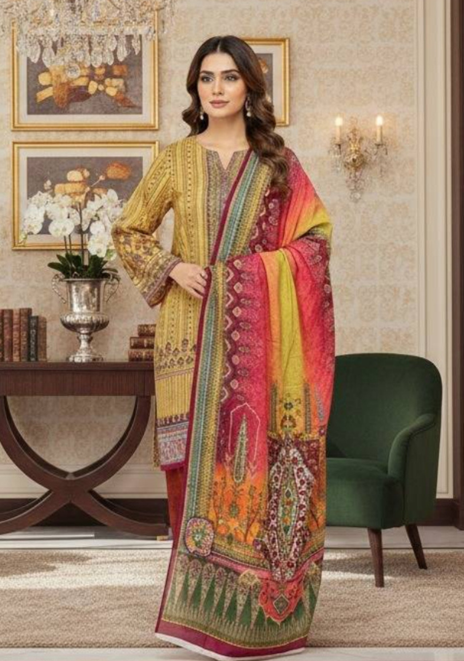 Bin Inam Platinum Printed Lawn 3pc Vol-1.D10