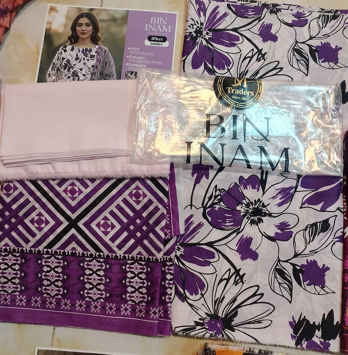 Bin Inam By Jubilee Luxury Printed Summer Lawn 3pc D15