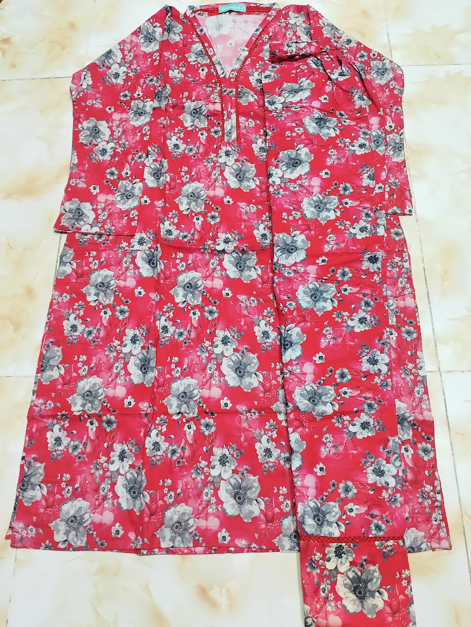 Bin Saeed Luxury Stitched Printed Lawn 2pc Suit D8