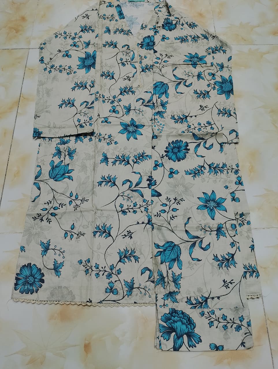 Bin Saeed Luxury Stitched Printed Lawn 2pc Suit D9