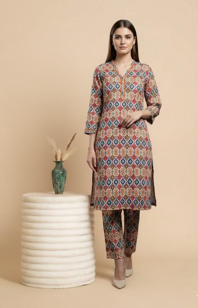 Bin Saeed Luxury Stitched Printed Lawn 2pc Suit D11