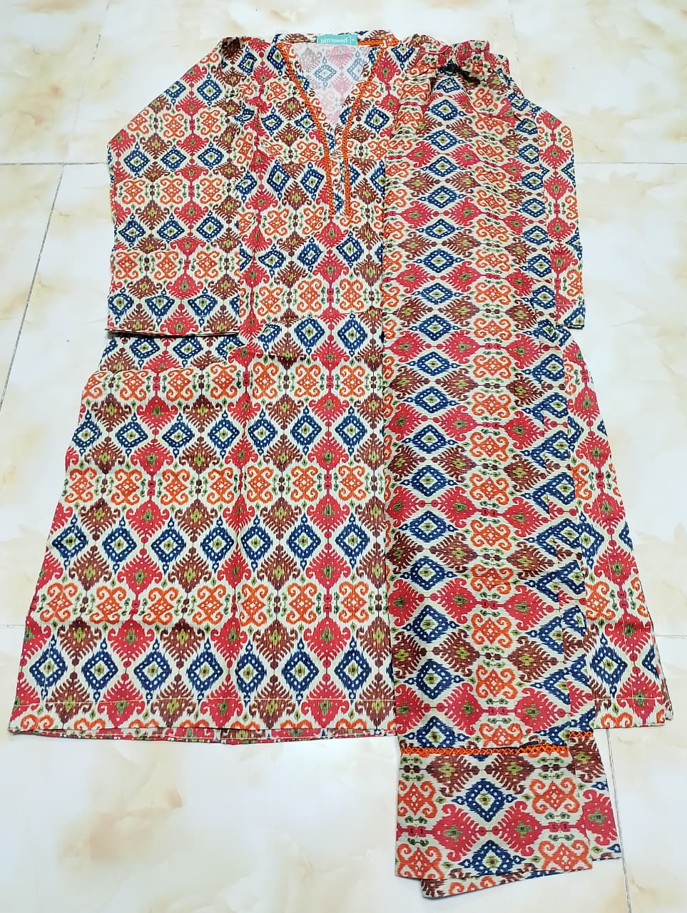 Bin Saeed Luxury Stitched Printed Lawn 2pc Suit D11