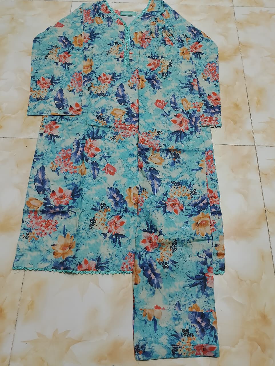 Bin Saeed Luxury Stitched Printed Lawn 2pc Suit D13