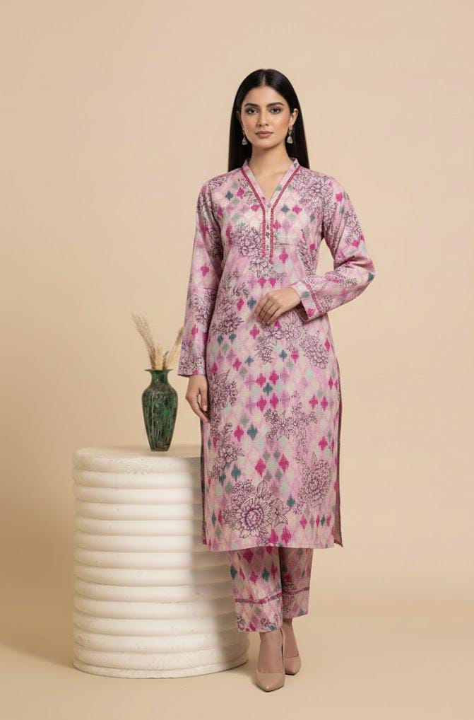 Bin Saeed Luxury Stitched Printed Lawn 2pc Suit D2