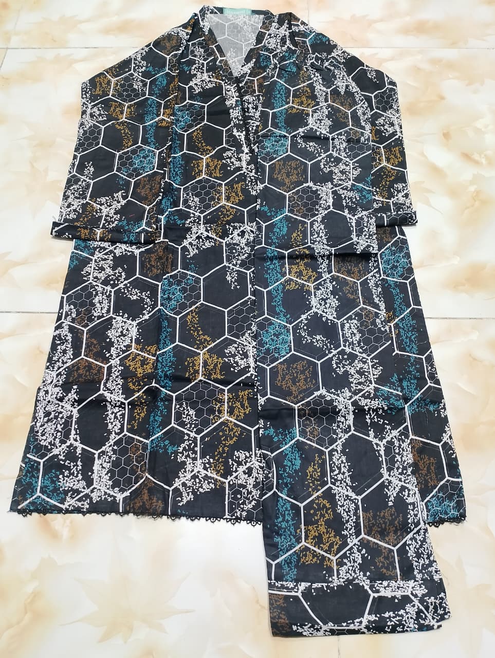 Bin Saeed Luxury Stitched Printed Lawn 2pc Suit D3