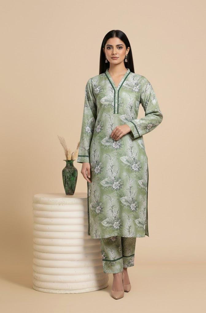 Bin Saeed Luxury Stitched Printed Lawn 2pc Suit D4