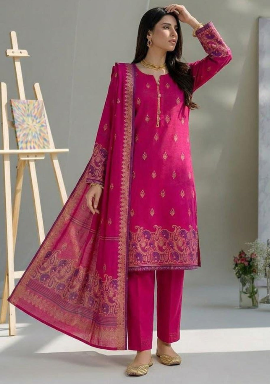 Bin Inam Signature Jaquard Printed 3pc Vol.02 D3