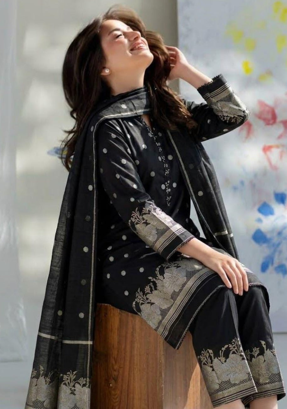 Bin Inam Signature Jaquard Printed 3pc Vol.02 D6