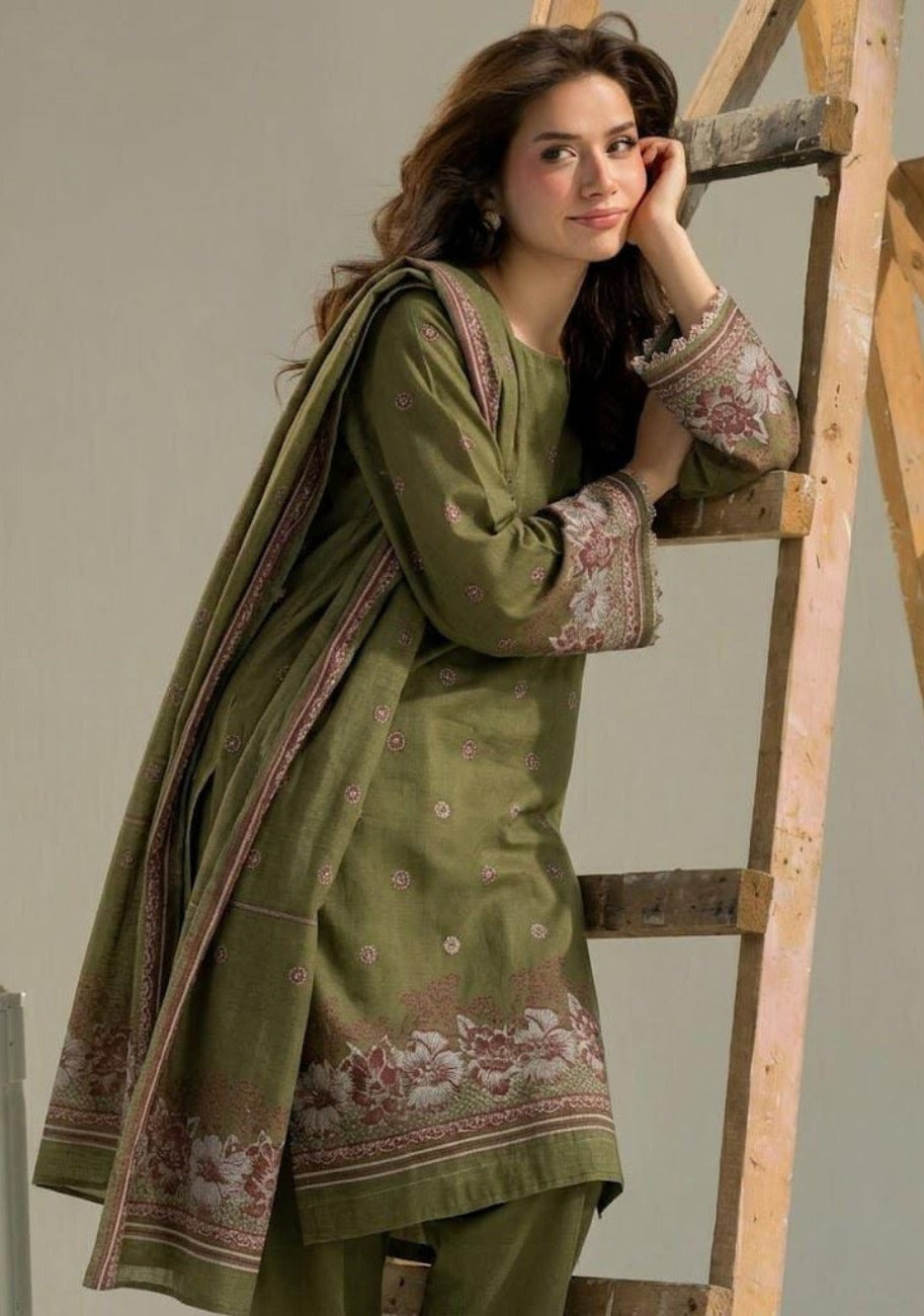 Bin Inam Signature Jaquard Printed 3pc Vol.02 D5