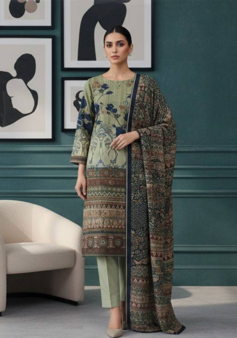 Punjnad by J. Printed Lawn 3pc Ladies Suit D1