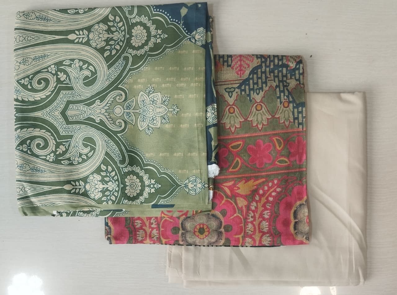 Punjnad by J. Printed Lawn 3pc Ladies Suit D1