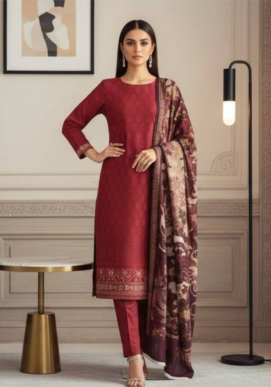 Punjnad by J. Printed Lawn 3pc Ladies Suit D4