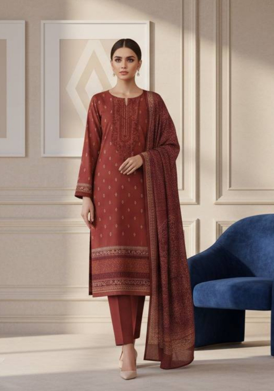 Punjnad by J. Printed Lawn 3pc Ladies Suit D6