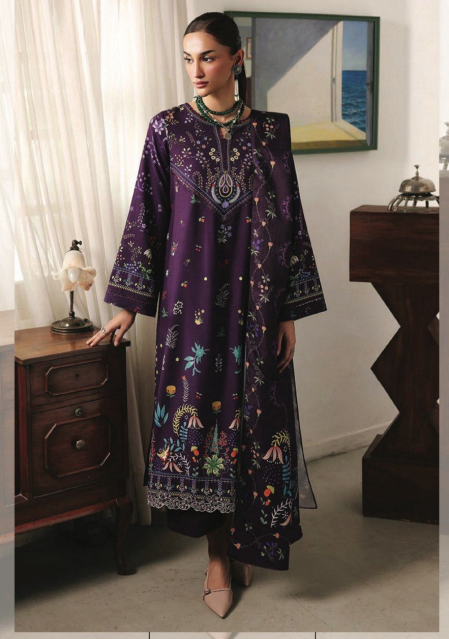 Agha Noor Women's Printed Lawn 3pc Suit Vol-1 D1