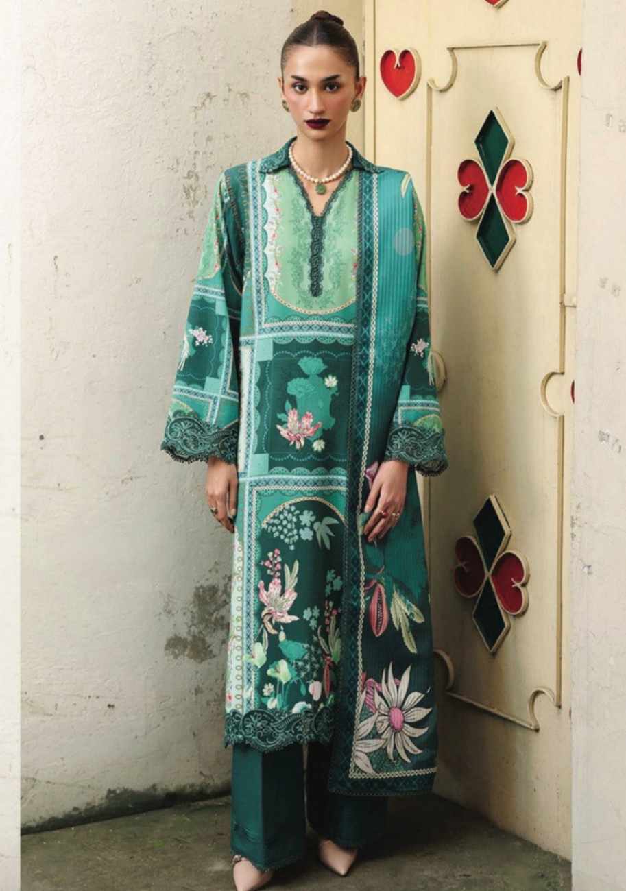 Agha Noor Women's Printed Lawn 3pc Suit Vol-1 D2