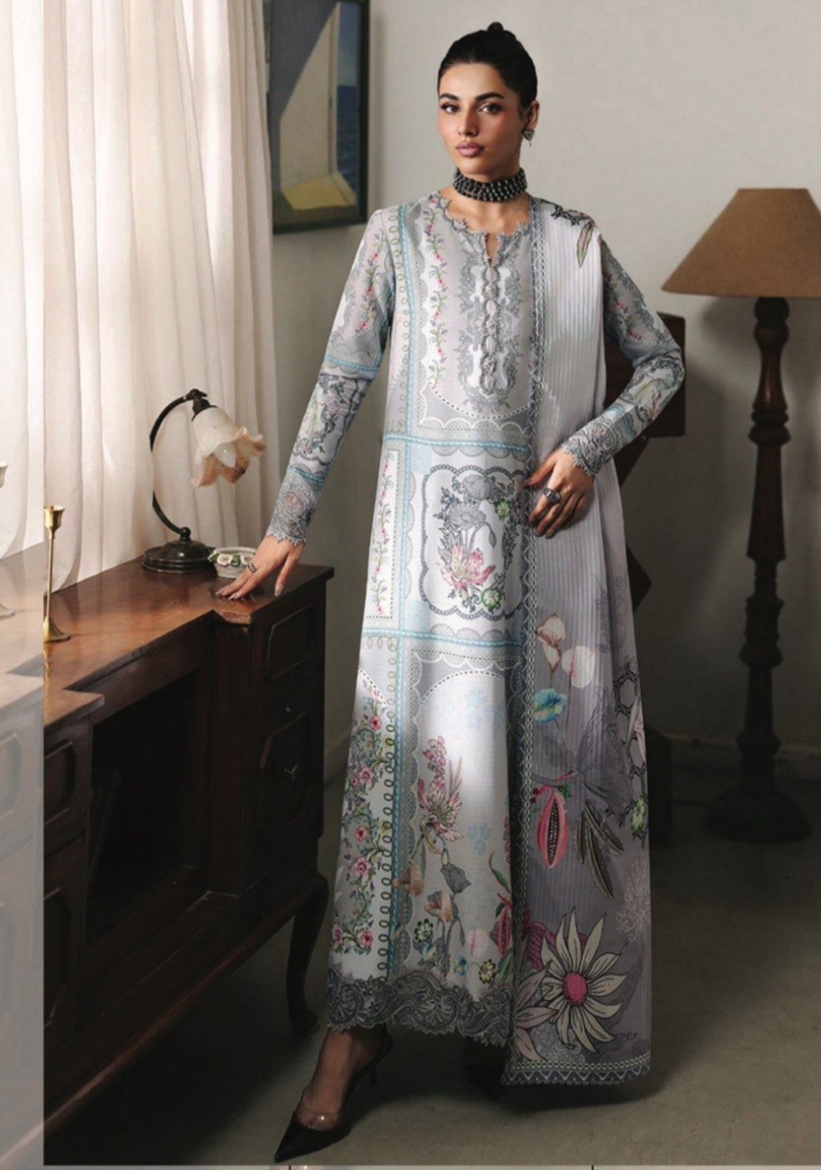 Agha Noor Women's Printed Lawn 3pc Suit Vol-1 D6