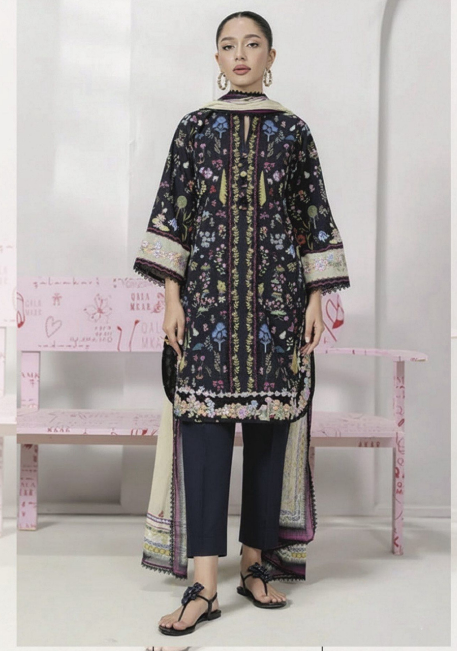 Agha Noor Women's Printed Lawn 3pc Suit Vol-1 D9