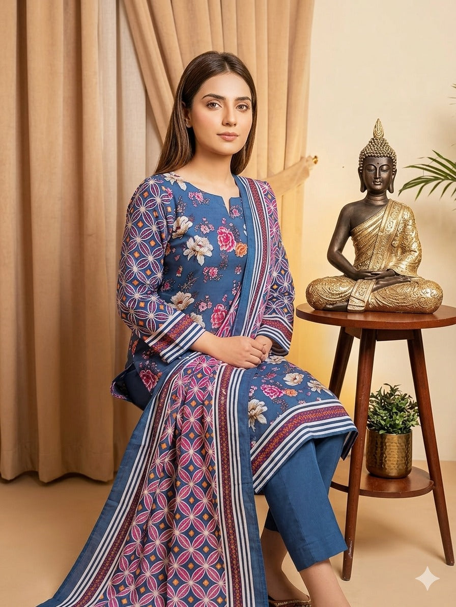 Bin Inam By Jubilee Luxury Printed Summer Lawn 3pc-2-D28
