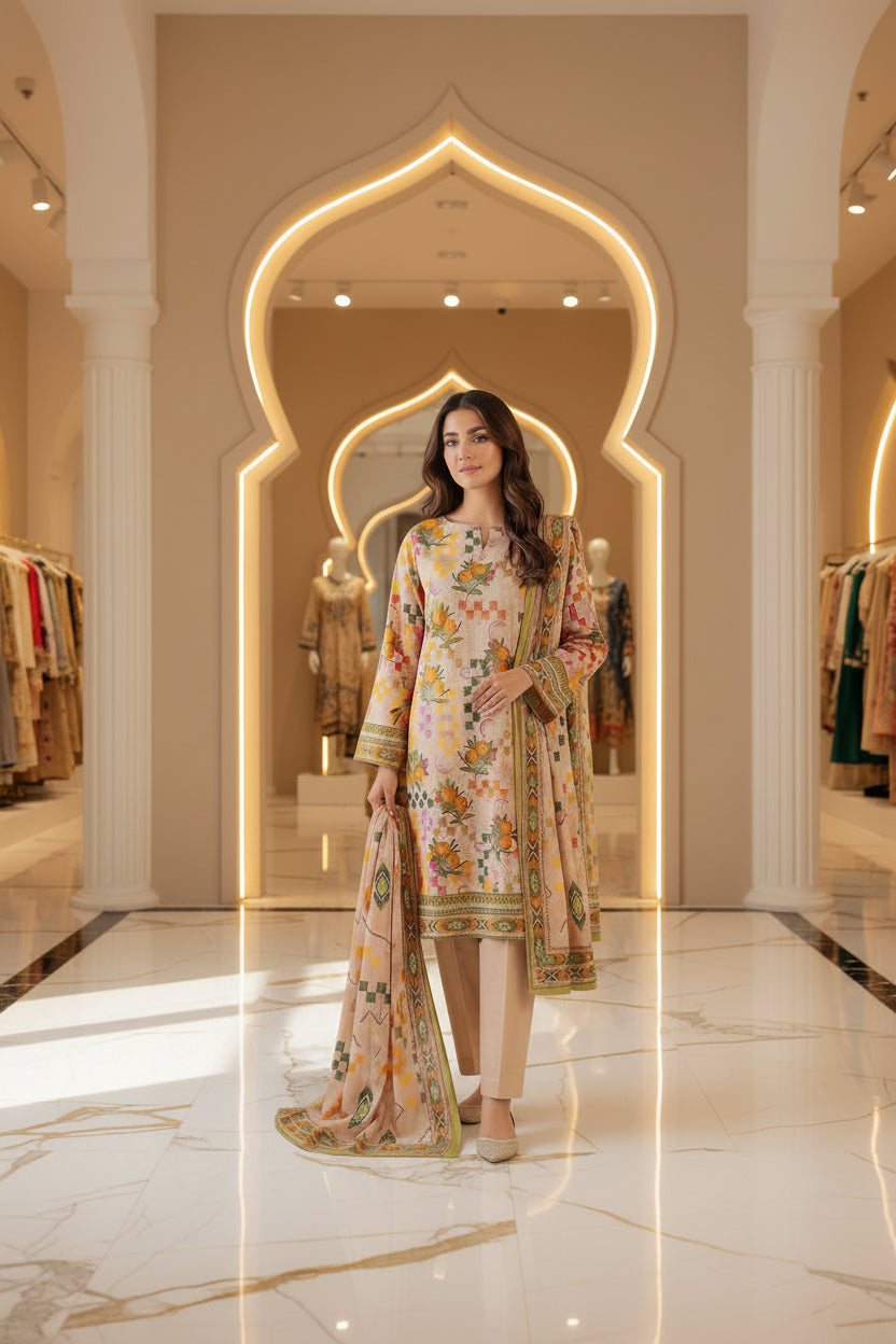 Bin Inam By Jubilee Luxury Printed Summer Lawn 3pc-2-D8
