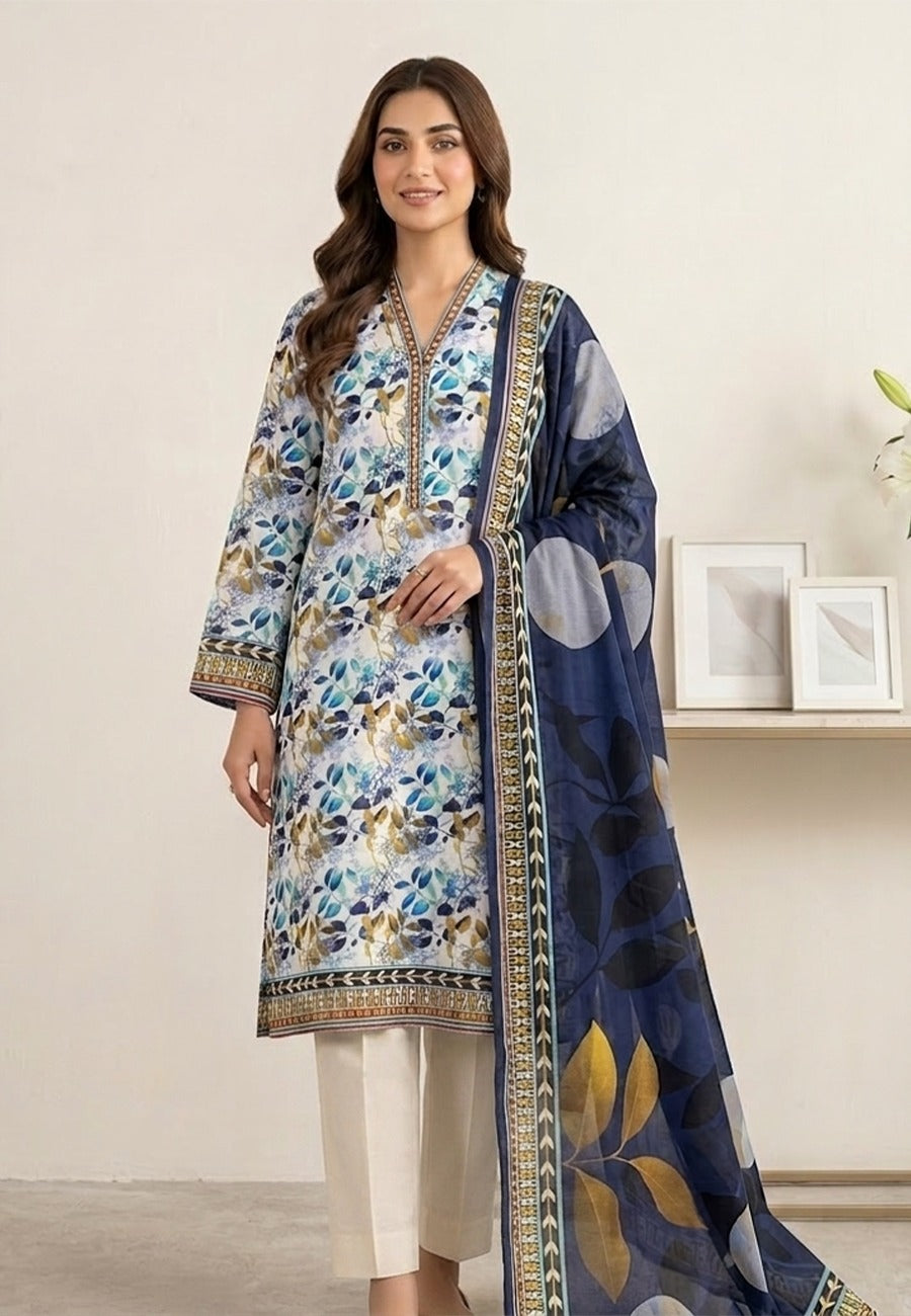 Bin Inam By Jubilee Luxury Printed Summer Lawn 3pc-3-D2