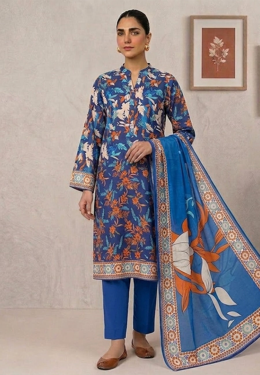 Bin Inam By Jubilee Luxury Printed Summer Lawn 3pc-3-D21