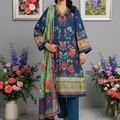 Bonanza Satrangi Prinetd Lawn 3pc Vol-1-D2