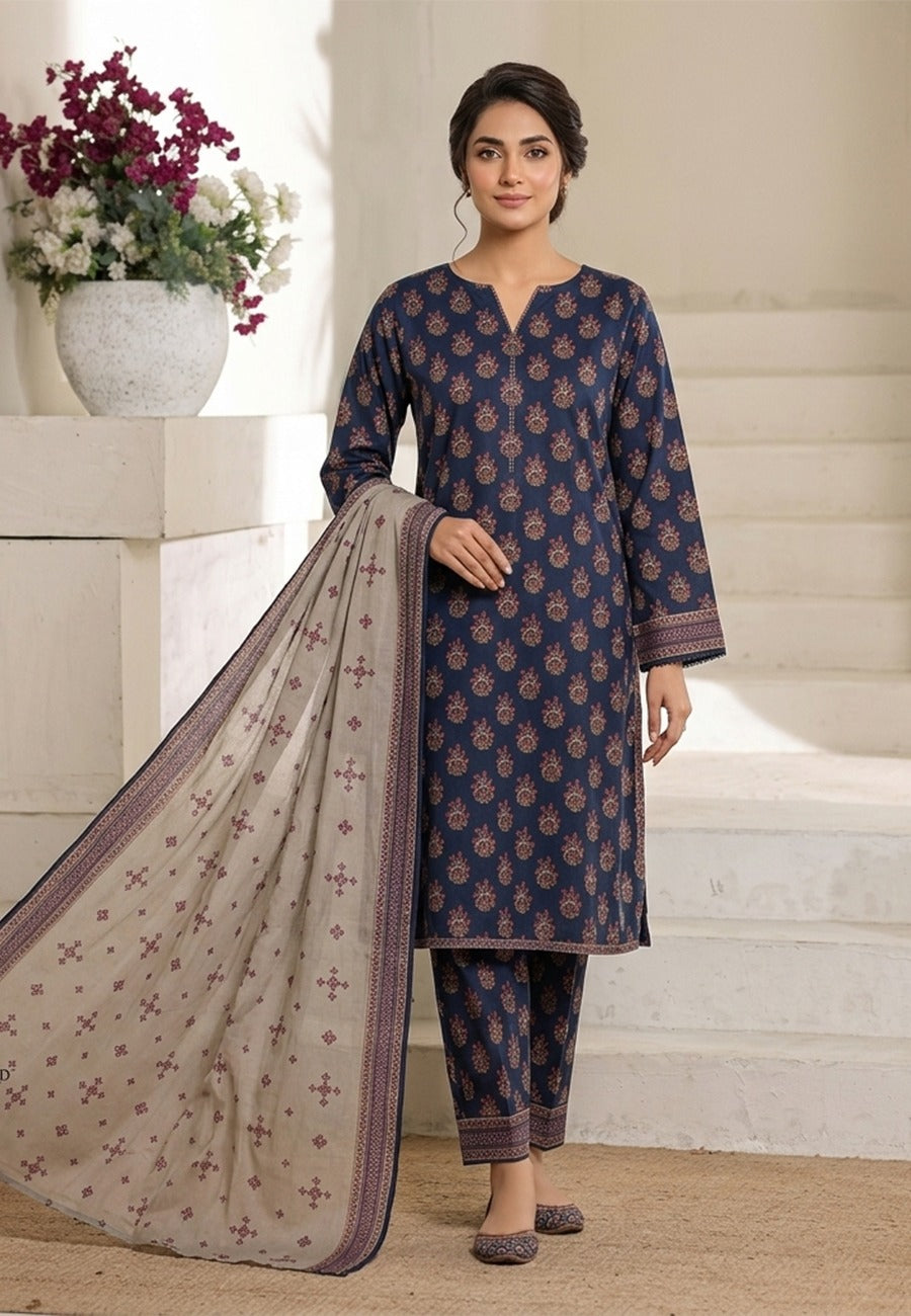 Co-ords By HZ Printed Lawn 3pc Vol-1-D1