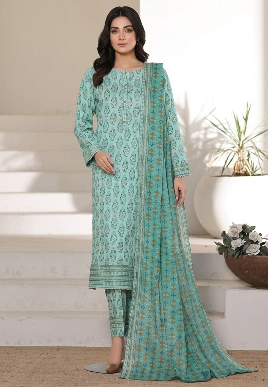 Co-ords By HZ Printed Lawn 3pc Vol-1-D4