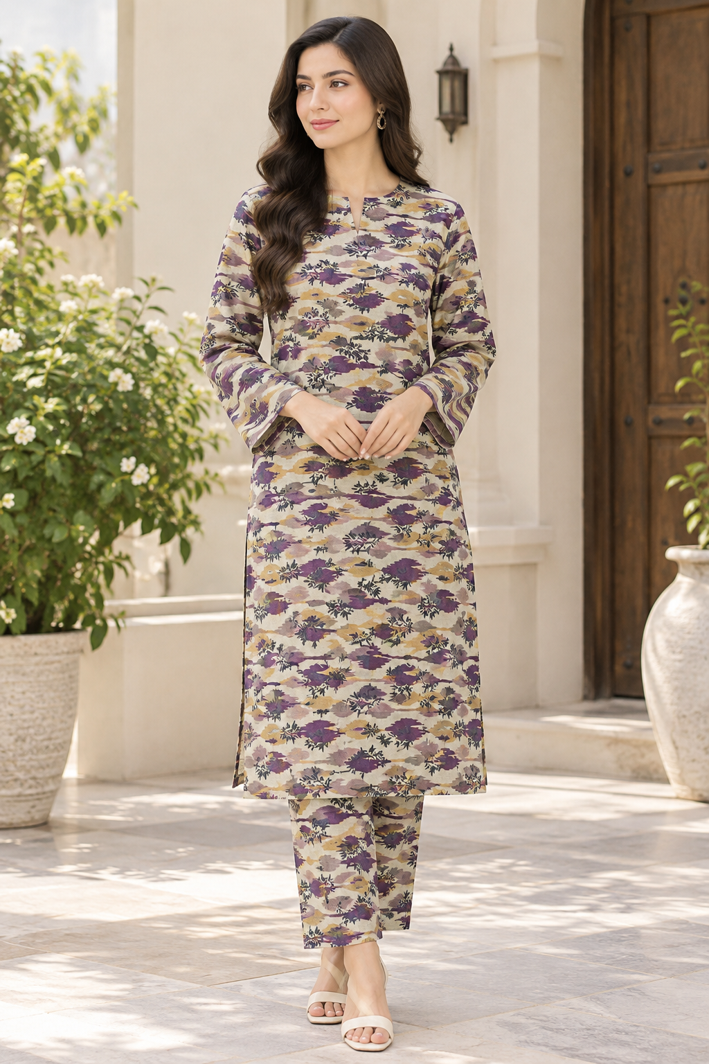 REGALIA IDENTIC ALL OVER KHADDAR 2PC VOL.01 D2